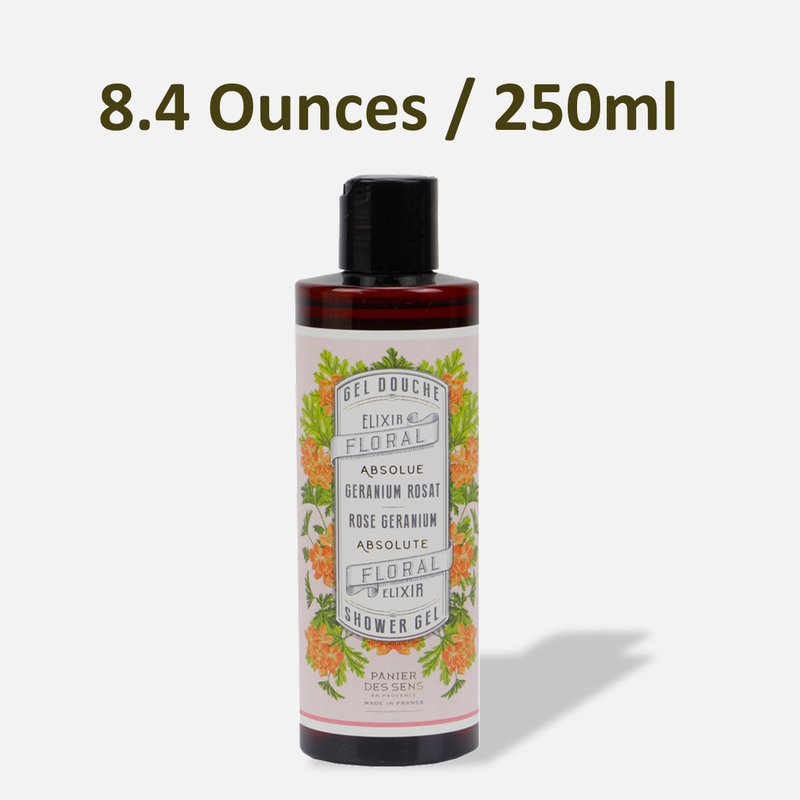 Panier Des Sens Rose Geranium Shower Gel 8.4 Ounces-250 ml