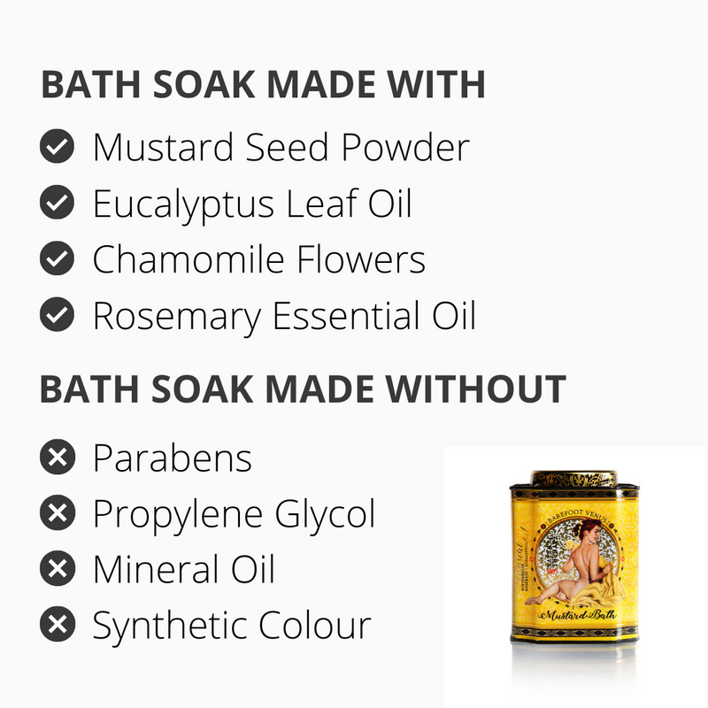 Barefoot Venus Mustard  Bath soak elements 