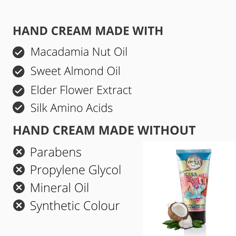 Barefoot Venus Coconut Kiss Hand Cream elements