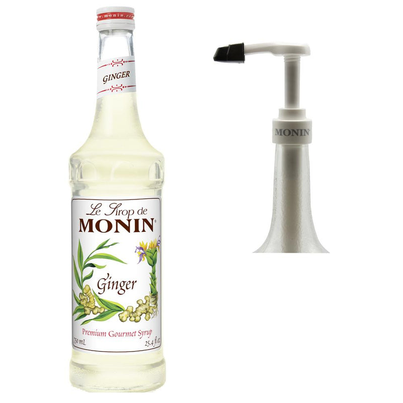 Monin Ginger Premium Gourmet Syrup with Pump 25.4 Ounces