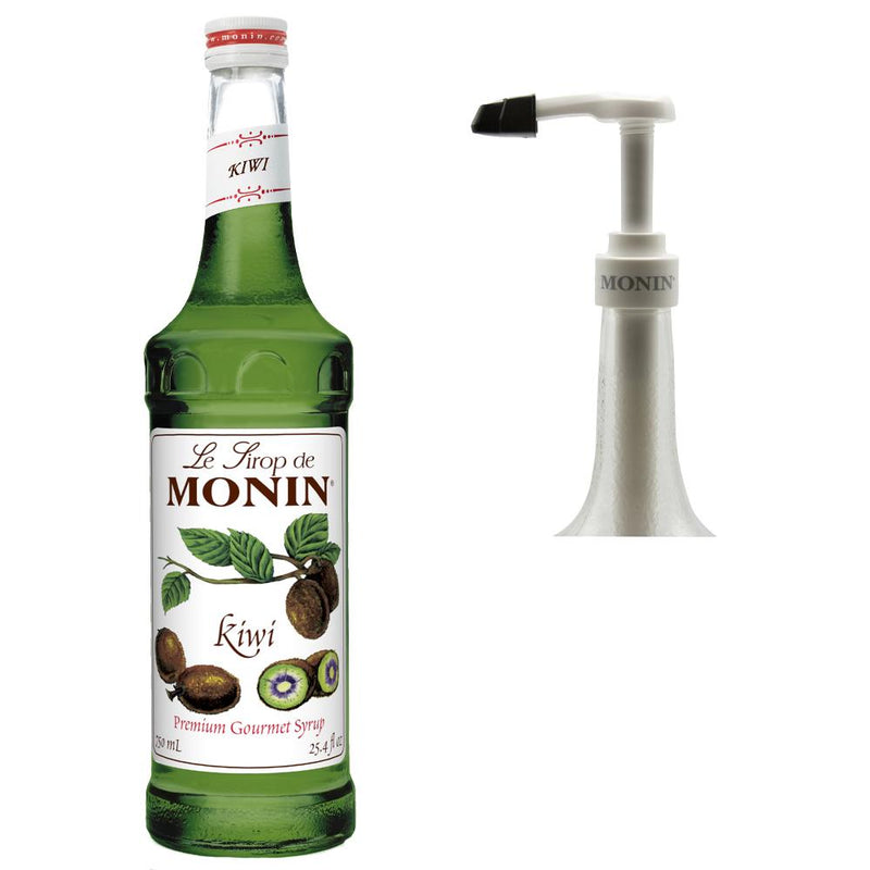 Monin Kiwi Premium Gourmet Syrup with Pump - Gluten-Free and Vegan with Pump