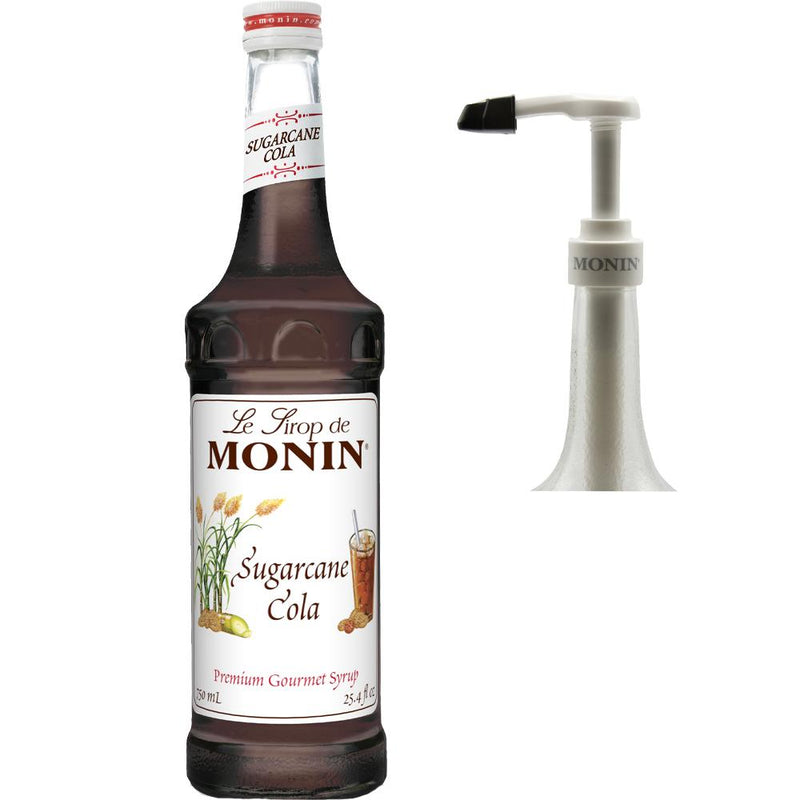 Monin Gluten Free and Vegan Premium Sugarcane Cola Syrup with Pump 750 ml