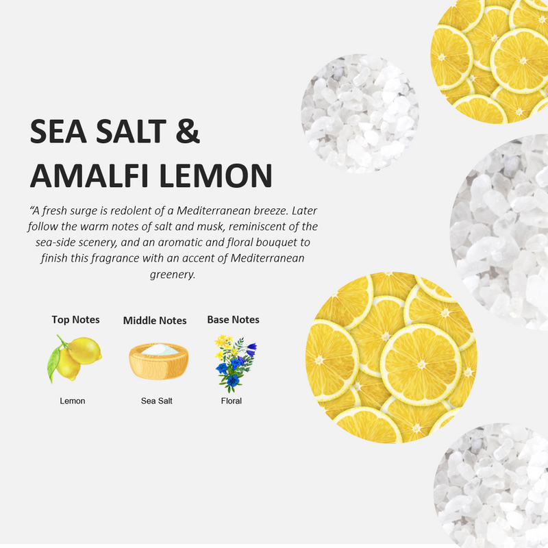 Fruits & Passion Cucina Kitchen Fragrance Mist - Sea Salt and Amalfi Lemon features 