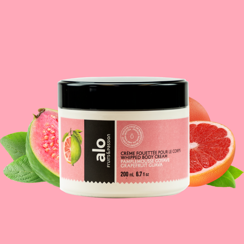 Fruits & Passion Alo Grapefruit Guava Whipped Body Cream 6.7 Ounces-Front Description