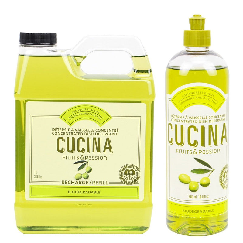 Fruits and Passion Cucina Coriander and Olive Tree Dish Detergent Duo Set