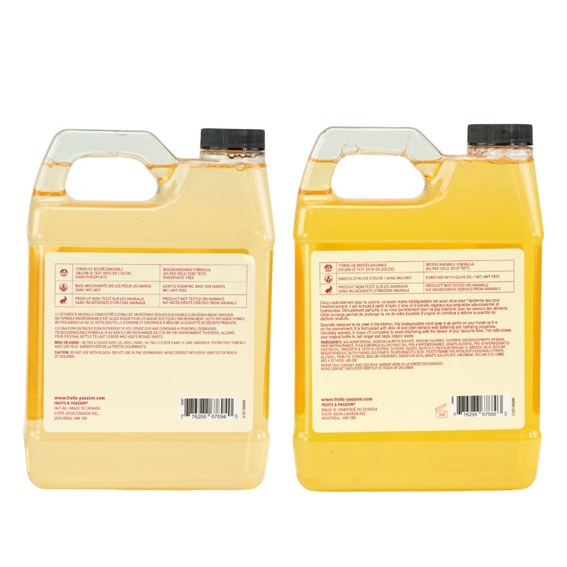 Fruits & Passion Cusina Orange Sanguinelli and Fennel Dish Detergent and Hand Soap 1 Liter SetFruits & Passion Cusina Orange Sanguinelli and Fennel Dish Detergent and Hand Soap 1 Liter Set