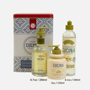 Fruits & Passion Sea Salt & Amalfi Lemon Kitchen Trio Holiday Gift Set (Hand Soap, Dish Detergent & Hand Cream)