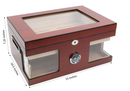 Decorebay Top Quality Mahogany Wooden Executive Cigar Humidor-Front View