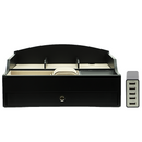 Decorebay Black Wood Valet Jewelry Storage / Charging Station Organizer