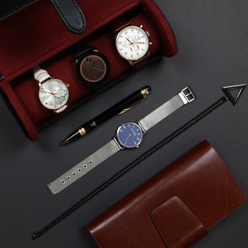 Decorebay Rich Man Roll Style Travel Watch Case and Organizer