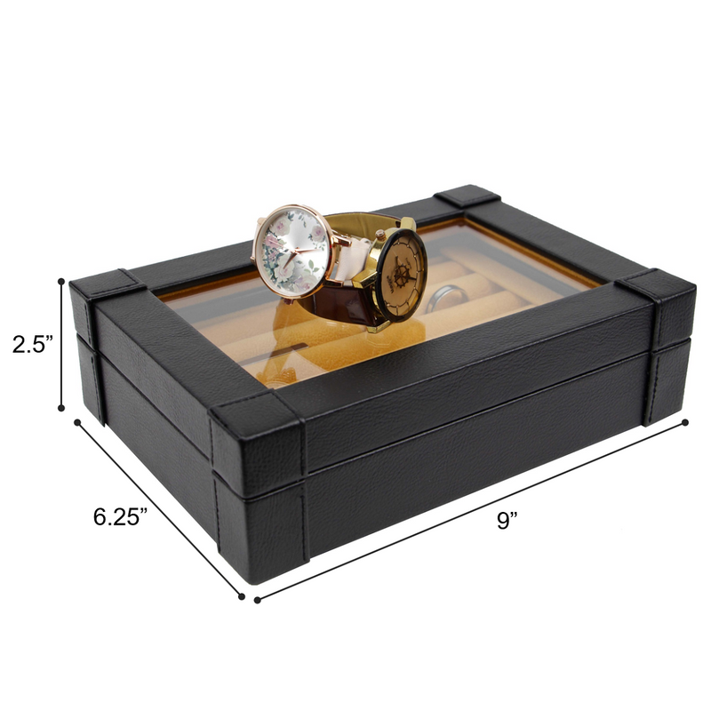 Decorebay Explorer Cufflink Box and Luxury Jewelry Display Case for Me