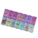 Decorebay Leather 7 Day AM/PM Pill Box and Organizer (Black)