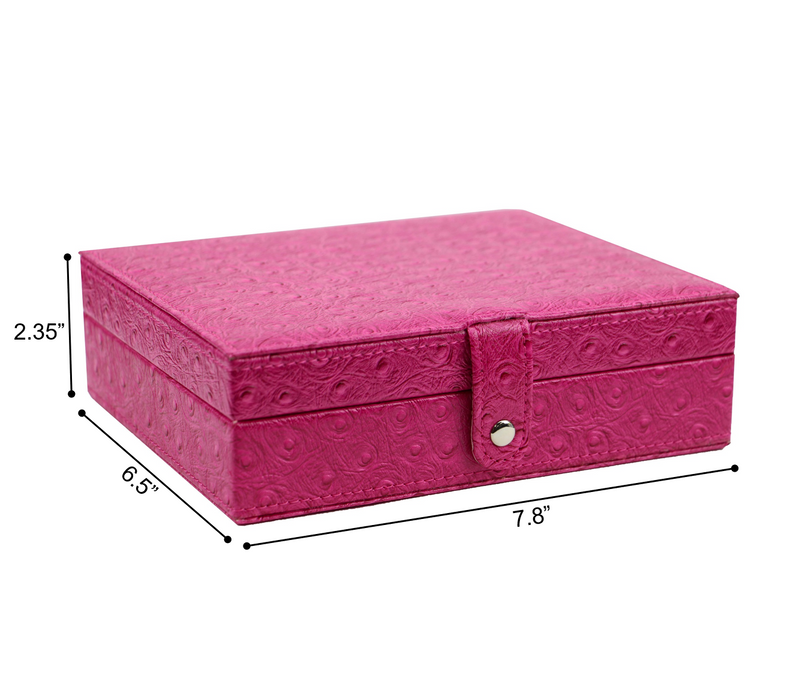 Decorebay Leather 7 Day AM/PM Pill Box and Organizer (Pink)