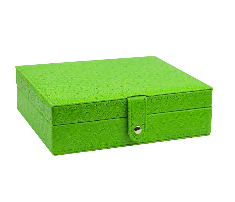 Decorebay Leather 7 Day AM/PM Pill Box and Organizer (Green)