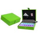 Decorebay Leather 7 Day AM/PM Pill Box and Organizer (Green)