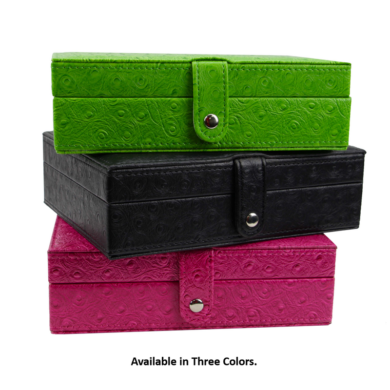 Decorebay Leather 7 Day AM/PM Pill Box and Organizer (Green)