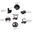 Decorebay Watchmen 8-Slot Wooden Luxury Watch, Cufflink and Ring Display Case and Jewelry Organizer