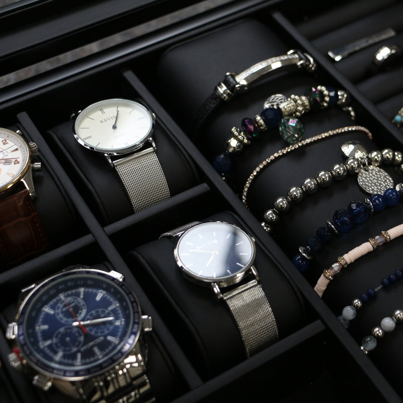 Decorebay SuperStar Luxury Watch and Sunglasses Display Case and Jewelry Organizer