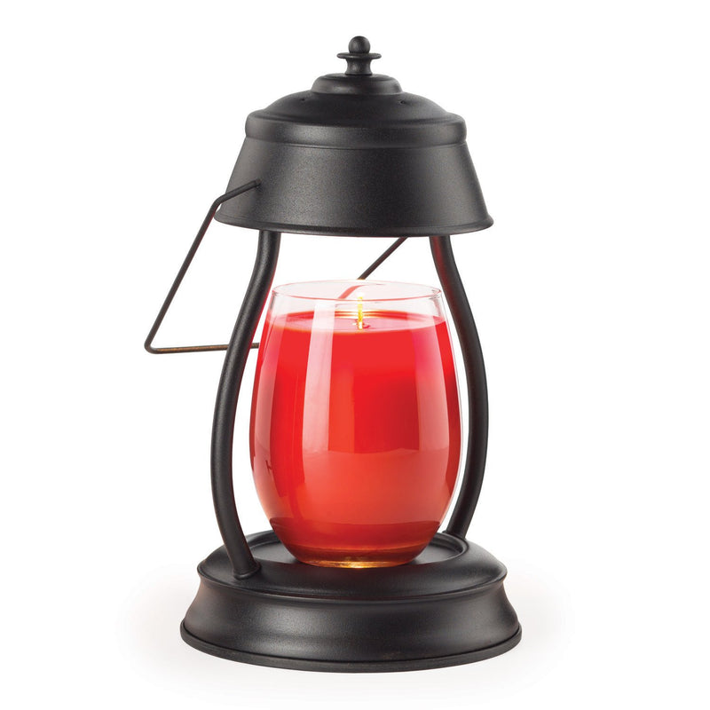 Candle Warmers Etc. Hurricane Candle Warmer Lantern for Top-Down Candle Melting (Black)