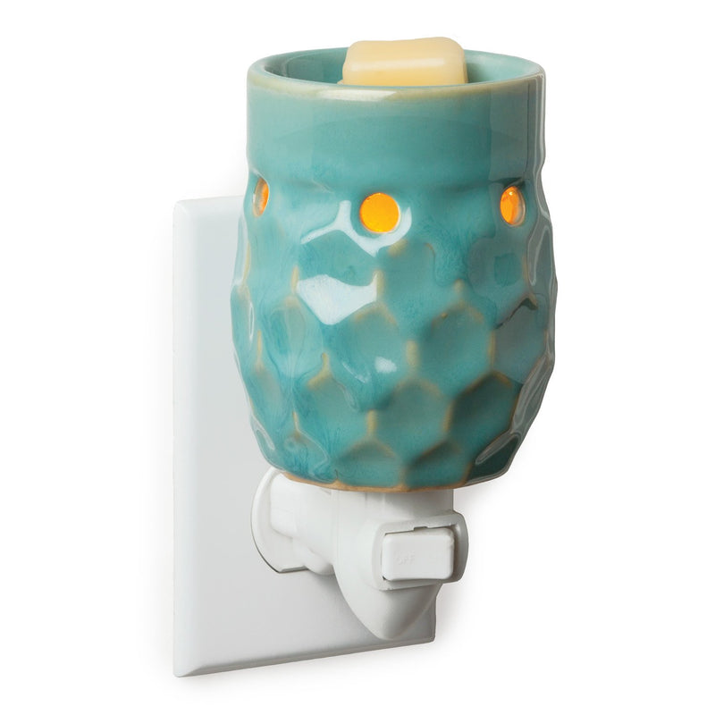 Candle Warmers Honeycomb Turquoise Pluggable Fragrance Warmer