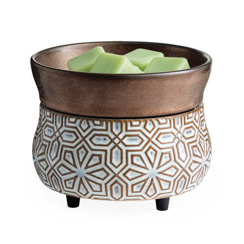 Candle Warmers Bronze Geometric 2-in-1 Classic Fragrance Warmer