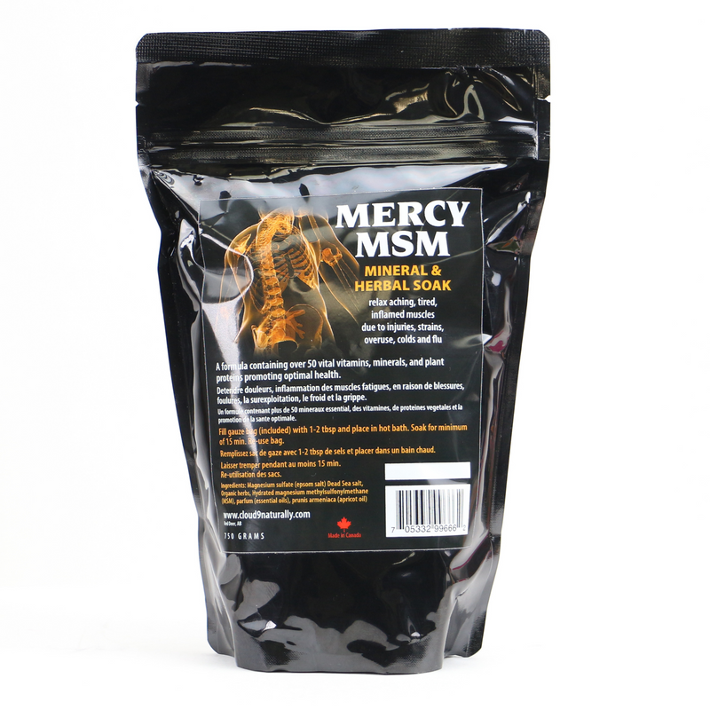 Cloud 9 Mercy MSM Mineral and Herbal Soak - 750 grams