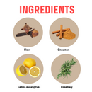 Cloud 9 Naturally 4 Thieves Germ Shield Travel Set (Rollerball, Oil, Mini-Rub, Spray)