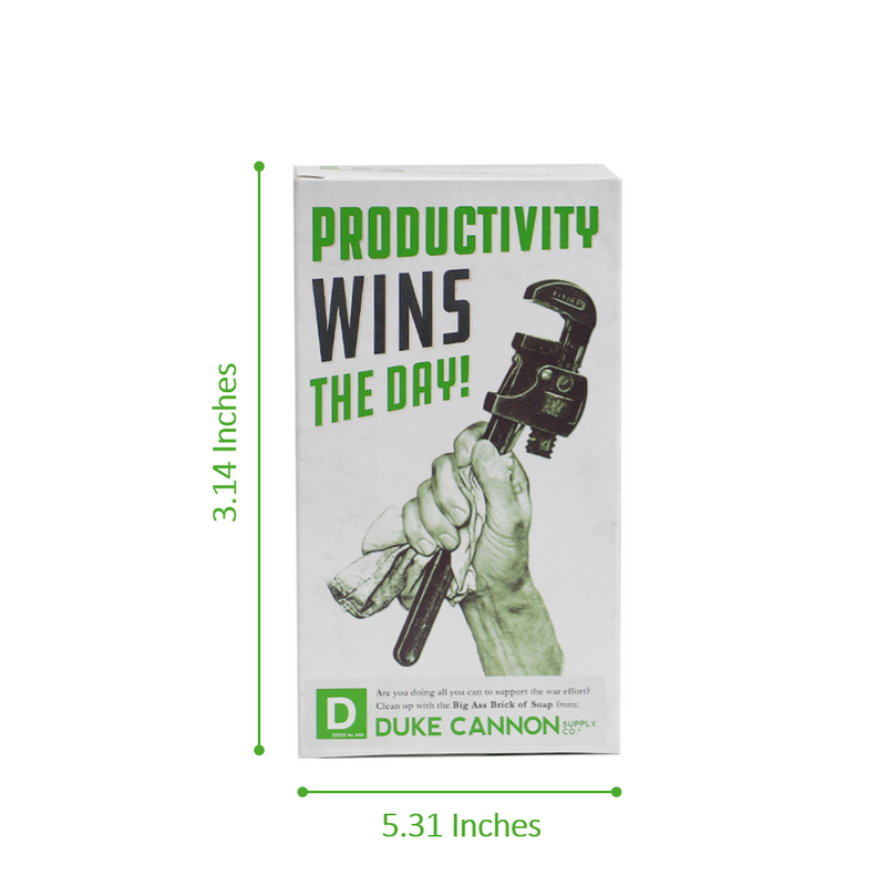 Duke Cannon Limited Edition WWII Productivity Big Brick of Bar Soap For Men 10 Ounces-Dimensions
