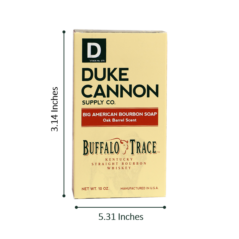 Duke Cannon Big American Bourbon Oak Barrel Brick of Bar Soap For Men 10 Ounces-Dimensions
