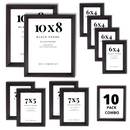 Decorebay Home 10-Pack Photo Frames with Two 10x8, Four 7x5, Four 6x4 Pictures
