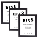 Decorebay Home 10x8 MDF Wood Picture Photo Frame (Black)