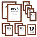 Decorebay Home 10-Pack Photo Frames with Two 10x8, Four 7x5, Four 6x4 Pictures