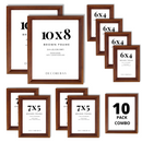 Decorebay Home 10-Pack Photo Frames with Two 10x8, Four 7x5, Four 6x4 Pictures