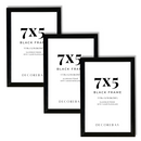 Decorebay Home 7x5 Inch Flat Aluminum Picture Photo Frame (Black)