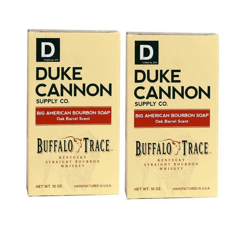 Duke Cannon Big Bourbon Oak Barrel Bar Soap 10 Ounces - 2 Pack