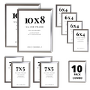 Decorebay Home 10-Pack Photo Frames with Two 10x8, Four 7x5, Four 6x4 Pictures