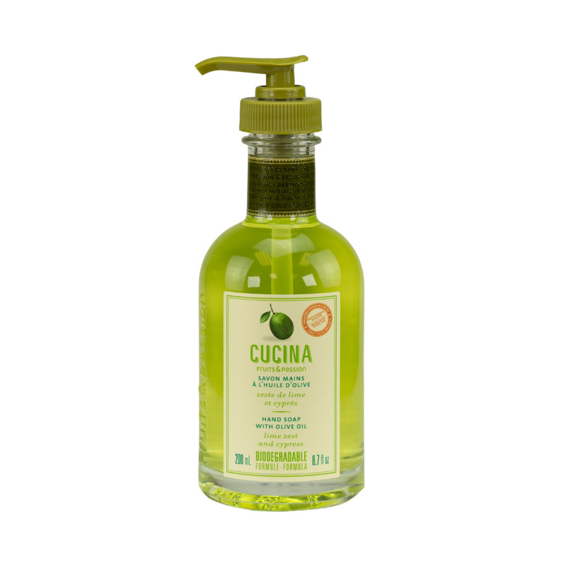 Fruits & Passion Cucina Lime Zest and Cypress Hand Soap 7 Ounces