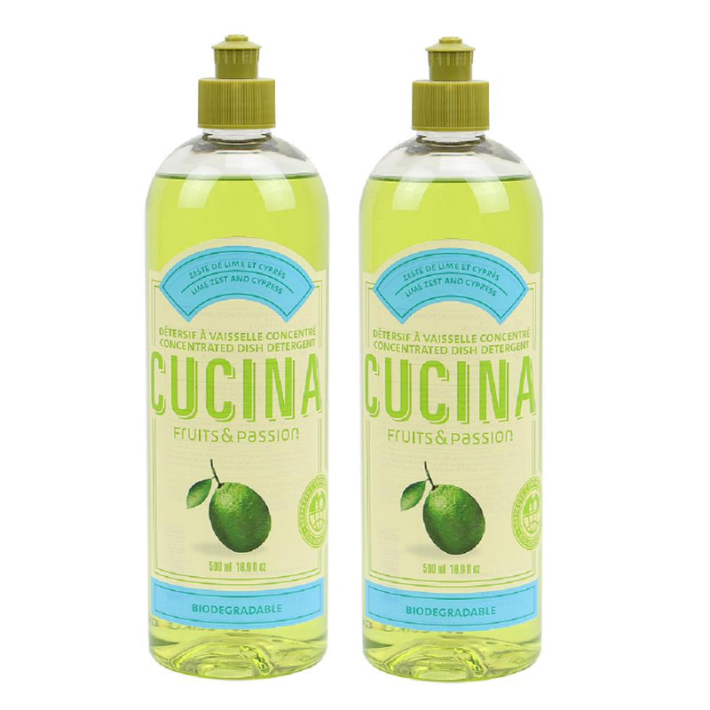 Cucina Lime Zest and Cypress Concentrated Dish Detergent Pack of 2 