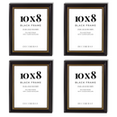 Decorebay Home 10x8 Polymer Picture Photo Frame (Black)