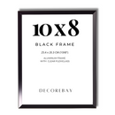Decorebay Home 10x8 Aluminum Picture Photo Frame (Black)