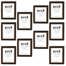 Decorebay Home 10x8 Polymer Picture Photo Frame (Black)