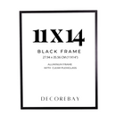 Decorebay Home 11x14 Inch Flat Aluminum Picture Photo Frame (Black)