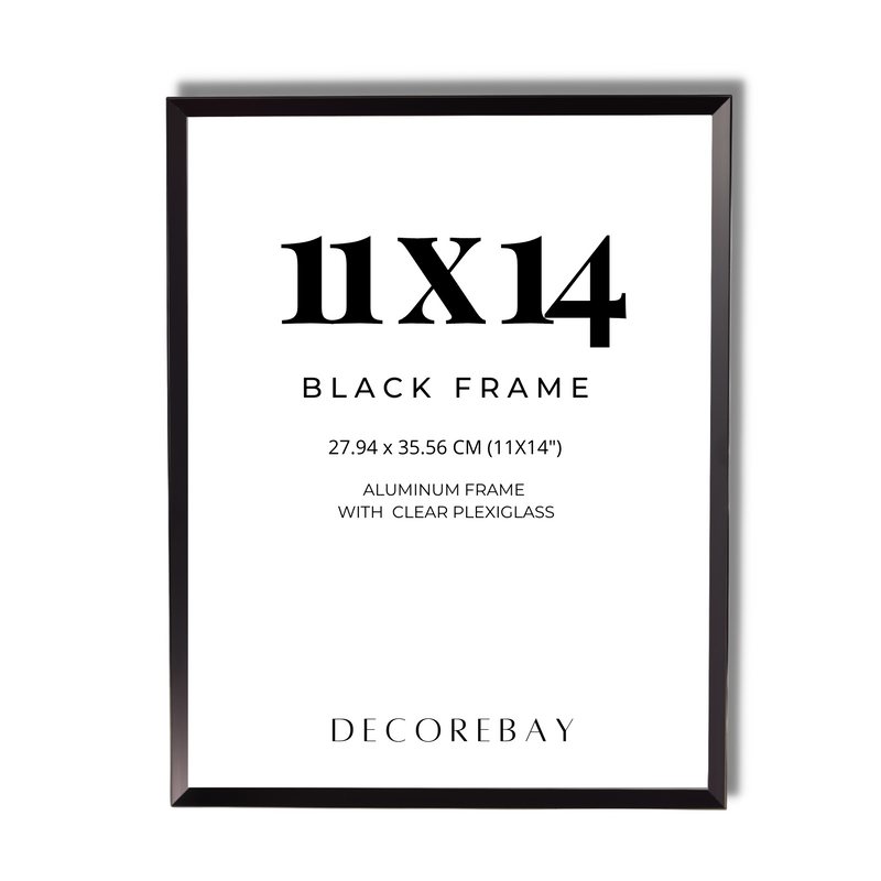 Decorebay Home 11x14 Aluminum Picture Photo Frame (Black)