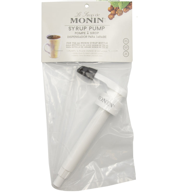 Monin 3 pack of 750ml Plastic Bottle Portion Control Syrup Pump with Tip Cover-Front Description