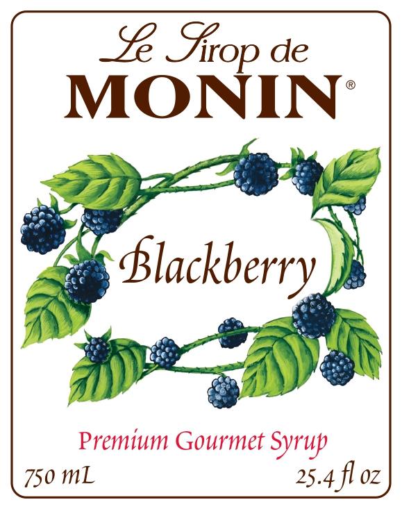 Monin Gluten-Free, Vegan Premium Blackberry Fruit Syrup 750 Milliliters-Front Description