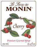 Monin Gluten Free, Vegan Premium Cherry Fruit Syrup 750ml-Front Description