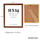 Decorebay Home 11x14 Solid Wood Picture Photo Frame (Brown)