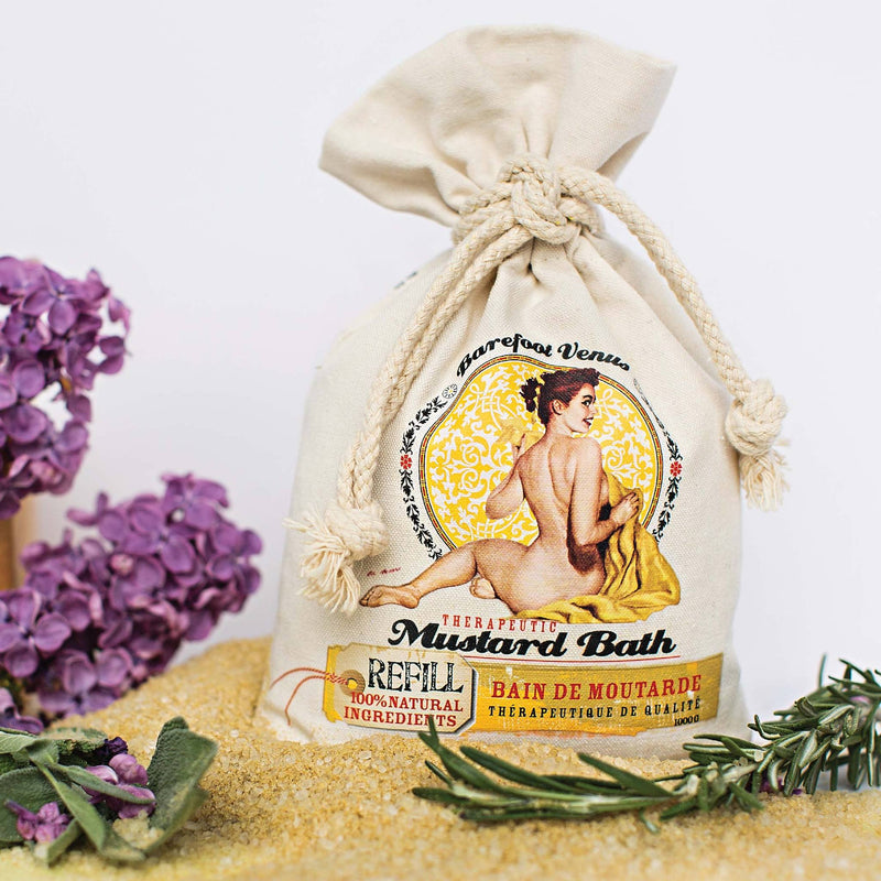 Barefoot Venus Mustard Bath Soak Refill 1 Kilogram - 2 Pack