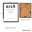 Decorebay Home 10x8 Aluminum Picture Photo Frame (Black)