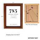 Decorebay Home 7x5 Solid Wood Picture Photo Frame (Brown)